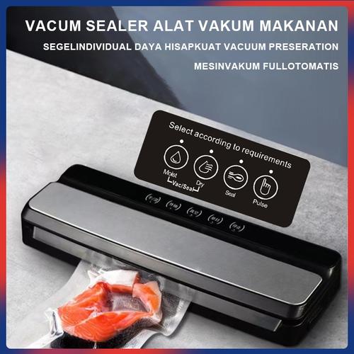 [EZR.3300130] Machine Alat Vacum Makanan Frozen Vacuum SealerFood Mesin Pengemas Fresh Makanan Food Packing - Hitam
