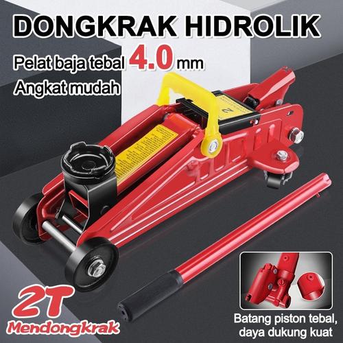 [EZR.3300157] Dongkrak Buaya 2on Hydraulic Jack Hidrolik/Ongkrak Buaya Nobil Ton Universal - Merah