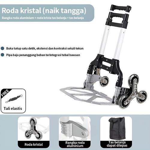 [EZR.3300165] Anti Karat Trolley Multifunction Folded Trolley Alat Pengangkut - 6 RODA