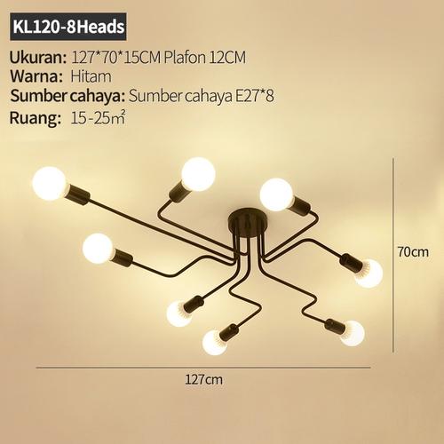 [EZR.3300177] Chandelier 6/8Led Living Room Ceiling Chandelier (not included Bulb) - A+8 head