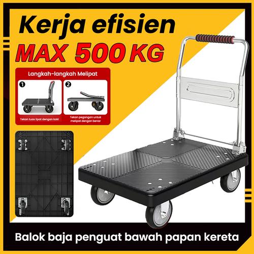 [EZR.3300209] Troli Lipat 500kg Ukuran72×48cm Trolley Troli Barang Lipat Hand Truck Model Besi Troli Angkut