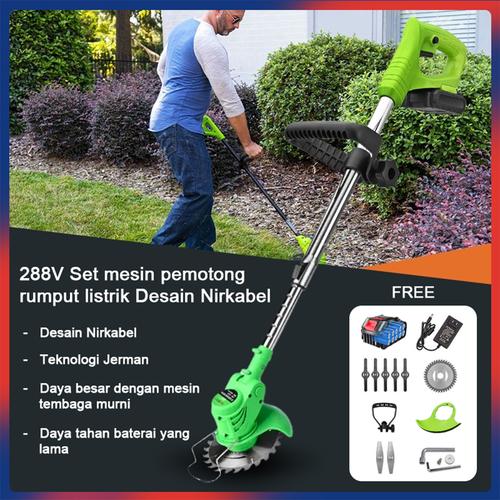[EZR.3300218] 20000mAh Elektrik mesin pemotong rumput tanpa kabel  Mesin potong rumput batrai 288V Mesin pemotong rumput listrik pemotong rumput