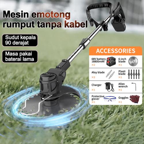[EZR.3300220] Mesin pemotong rumput listrik tanpa kabel 48vmesin pemotong rumput listrik dengan baterai lithium isi ulang/portabel