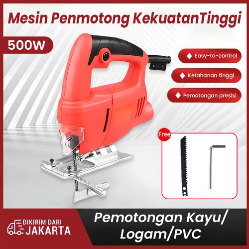[EZR.3300222] Gergaji Listrik 550W Mesin Pemotong Kekuatan Tinggi Gergaji Listrik Jigsaw Gergaji Pemotong Kayu