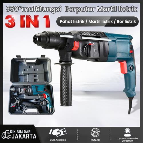 [EZR.3300227] Mesin Bor 2280W Motor tembaga murni 【3IN1】 Bobok Bor Tembok Beton Hammer Drill Bor Rotary Impact Bor Palu Impact Bor Impact Drill