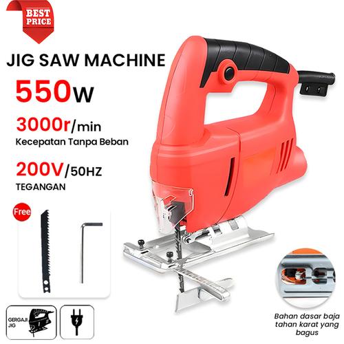 [EZR.3300229] Jigsaw 550W Jigsaw Pemotong Kayu Jigsaw Listrik Gergaji Listrik Jigsaw Mesin Potong Jigsaw
