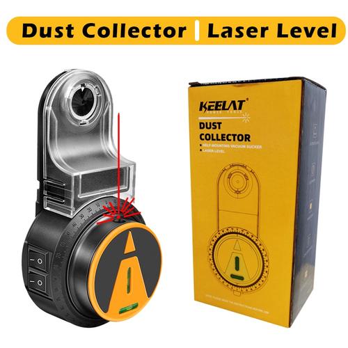 [EZR.3400017] 【KEELAT】 360 derajat Laser Laser Level dengan 2 horisontal dinding pengisap debu mesin pembersih debu pengumpul debu Listrik Baterai Vacuum - 2in1 Dust Collector