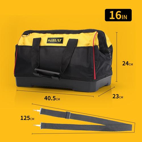 [EZR.3400034] 【KEELAT-KTB01】 14 16 20 inch Tool Bag Tas Simpan Perkakas   Hardware Multifunctional Waterproof Electrician Storage Bag Waterproof Friction Resistant - 16 inch