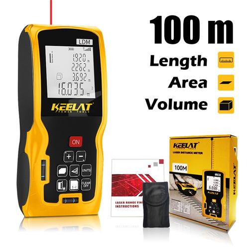 [EZR.3400035] 【KEELAT】 100M Pengintai Laser Digital Pengukur Jarak Laser Inframerah Pengukur Jarak Laser Elektronik Diastimeter LCD Digital - 100M
