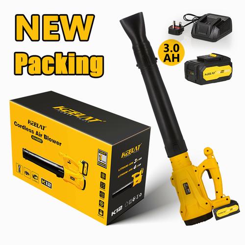 [EZR.3400045] 【KEELAT-KEAB002】 Blower Daun Blower Udara Tanpa Kabel  Blower Udara Tugas Berat Blower Angin Penyapu Debu Salju Alat Taman jet - 1 Battery Set--3.0AH