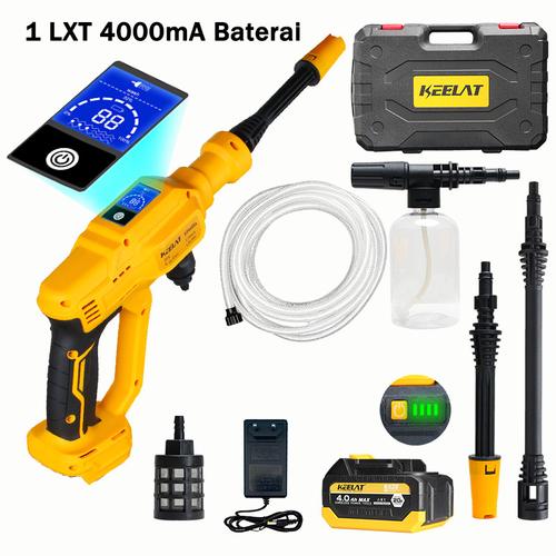 [EZR.3400057] 【KEELAT-KPW007】 Brushless  Alat Cuci Motor Mobil Mesin Cuci Mobil Ac Mobil Screen Sablon Berkualitas Pompa Car Selang - 4.0Ah 1Baterai Set