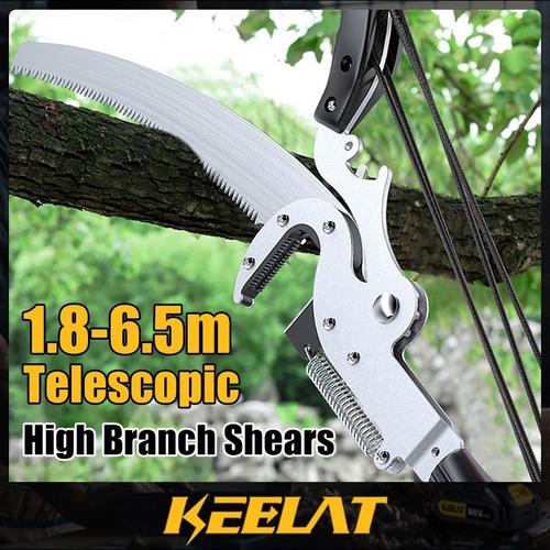 [EZR.3400067] 【KEELAT-KHBSS001】Gunting Dahan  Gergaji Cabang Tinggi 1.8-6.5 Meter Teleskopik Gergaji Pemangkas Cabang Tinggi Pemetik Kelapa Pemetik Buah