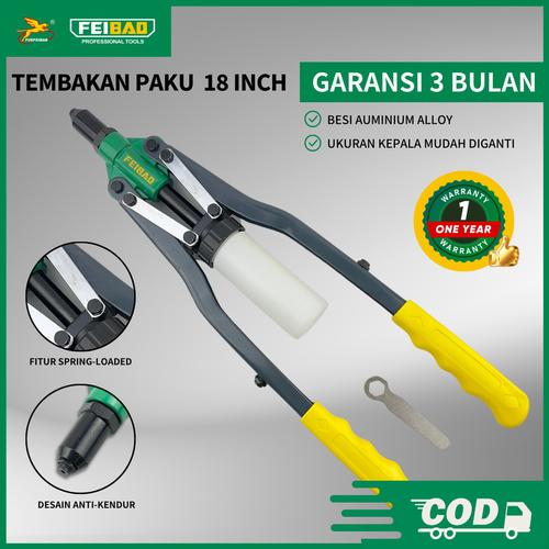 [EZM.1320036] Feibao Tang Rivet / Tembakan Paku 18 Inch Dengan Tabung / Riveter 450mm / Aluminium Alloy / F39-0003