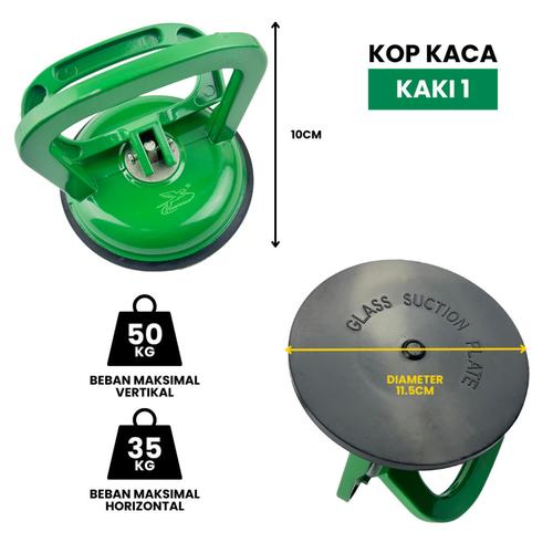 [EZM.1320063] Feibao Kop Kaca 1/2/3 Kaki / Suction Cup Kaca / Single to Triple Glass Suction Cup / F74-1030/1/2 - 1 Kaki Kop