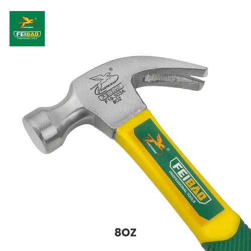 [EZM.1320101] YUEFEIBAO Feibao Palu Kambing / Claw Hammer 8-16 oz / Martil Kambing Gagang Karet / Tools / Alat Perkakas / F19-303 - 8 OZ