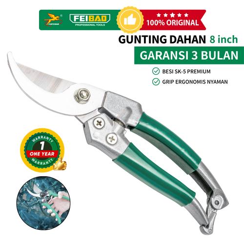 [EZM.1320110] YUEFEIBAO Feibao Gunting Dahan 8 Inch / Gunting Kebun Gagang Karet / Garden Shears / 200mm / F09-901A
