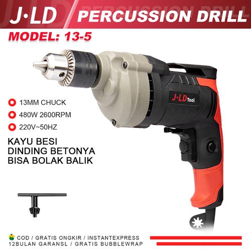 [EZM.1320173] JLD Mesin Bor Listrik 13mm Bolak Balik Electric Drill 480W Mesin bor Murah Bor Beton Kayu Besi Tembok Bor Impact Drill Listrik 13-5