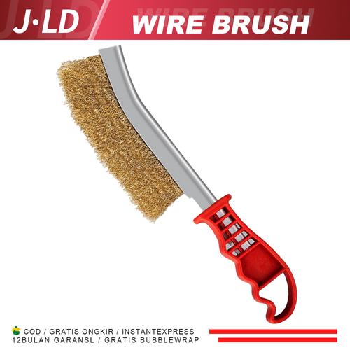[EZM.1320215] JLD Sikat Pembersih Dengan Gagang Panjang 3Pcs Set Kawat Set Sikat Nilon Tembaga Stainless Mini Wire Brush 7INCH Brush Multifungsi - 1272
