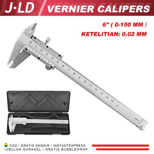 [EZM.1320238] JLD Vernier Caliper 6inch  High Precision Jangka Sorong Digital 0-150mm Household Precision Stainless Steel Calipers