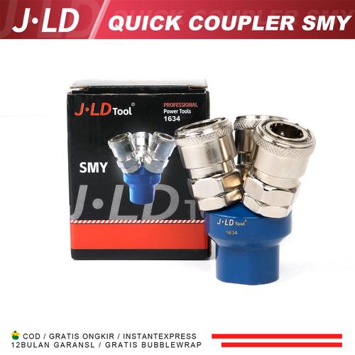 [EZM.1320274] JLD Quick Coupler 3 Way Adapter Connector Sambungan Selang Angin Kompresor SMY