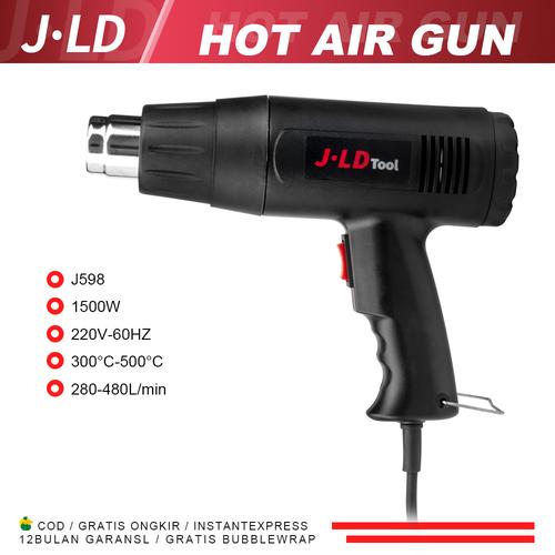 [EZM.1320300] J.LD TOOL Heatgun - Daya Input Terukur 1500W, Suhu 300℃-500℃, 220v, 60hz, 1.6m Kabel