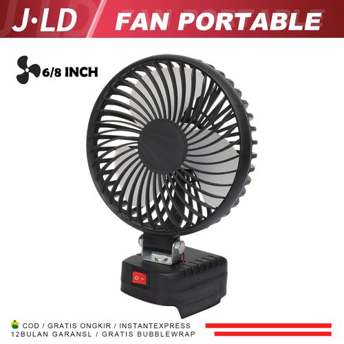 [EZM.1320326] JLD Kipas Angin 6/8" inch Kipas Emergency Mini Fan Portable Rechargeable Makita Battery Socket Camping-Lxt Baterai