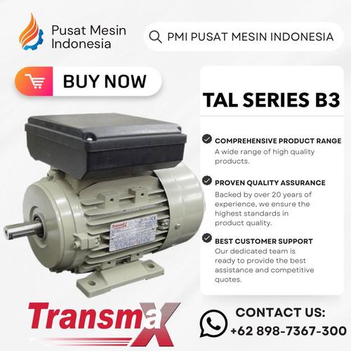 [EZM.1280311] DINAMO ELEKTRO MOTOR TRANSMAX TAL 2P 0,18KW 0,25HP 1 PHASE SINGLE PHASE 220/240V B3/ DINAMO ELECTRIC MOTOR/ DINAMO 1PHASE/ DINAMO 1 PHASE