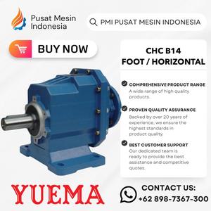 [EZM.1280398] GEARBOX HELICAL YUEMA B14 CHC 04  RATIO 34.20 - 51.30 GEAR BOX / GEARBOX DINAMO/ GEAR BOX DINAMO