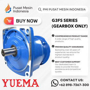 [EZM.1282354] GEAR BOX HELICAL YUEMA G3FS 0,75KW 1HP 750W  as 40 RATIO 160, 200 GEAR ONLY/ MINI GEAR BOX FLANGE / MINI GEAR BOX FLANGE