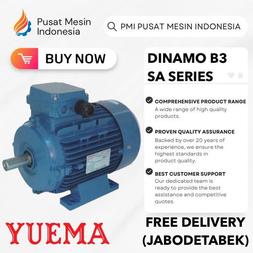 [EZM.1283835] ELEKTRO MOTOR YUEMA SA 2P 0,37KW 0,5HP 3PHASE 380V B3/ DINAMO ELECTRIC MOTOR/ ELECTRO MOTOR 3 PHASE/ ELEKTRO MOTOR 3 PHASE 380V/ ELEKTRO MOTOR