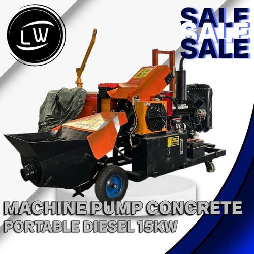 [EZM.1290034] MESIN POMPA KODOK / MACHINE PUMP CONCRETE PORTABLE DIESEL 15KW