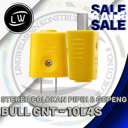 [EZM.1290038] BULL GNT-10L4S STEKER COLOKAN PIPIH 2 GEPENG / BULL GNT-10L4S COLOKAN LISTRIK POWER SOCKET PLUG IN