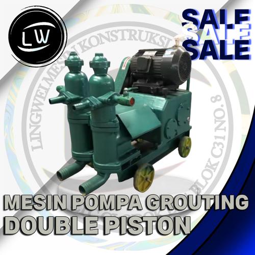 [EZM.1290047] MESIN POMPA GROUTING PISTON GANDA / MESIN POMPA GROUTING DOUBLE PISTON / MESIN POMPA MORTAR SEMEN BETON DOUBLE SILINDER
