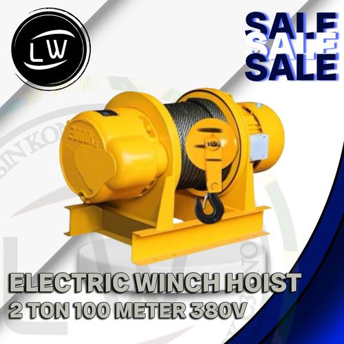[EZM.1290127] ELECTRIC WIRE ROPE WINCH CHAIN HOIST 2 TON / 2000KG 100 METER 380V 3 PHASE