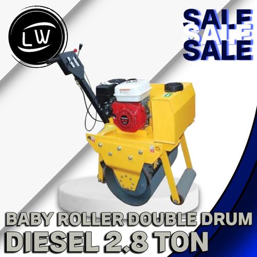 [EZM.1290181] BABY ROLLER DORONG 1 DRUM / MINI ROLLER 1 DRUM MESIN PEMADAT ASPAL TANAH