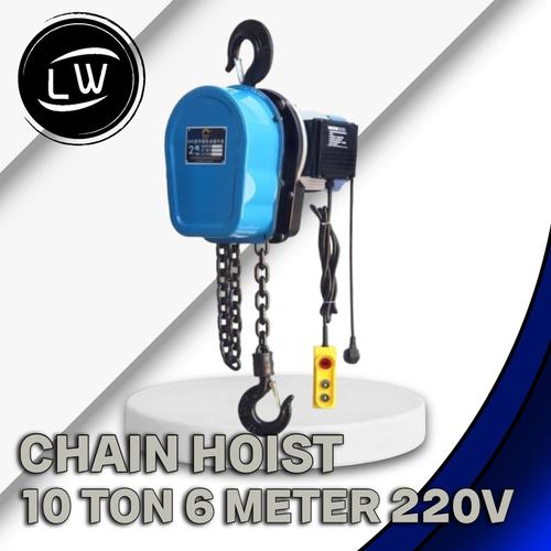 [EZM.1290434] ELECTRIC CHAIN HOIST 10 TON 6 METER 1PHASE 220V / CHAIN BLOCK ELEKTRIK 10 TON 6 METER 1PHASE 220V