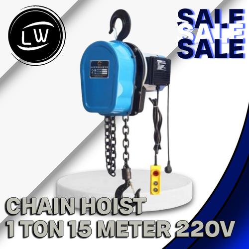 [EZM.1290435] ELECTRIC CHAIN HOIST 1 TON 15 METER 1 PHASE 220V / CHAIN BLOCK ELEKTRIK 1 TON 15 METER 1 PHASE 220V