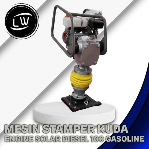 [EZM.1290520] MESIN STAMPER KUDA ENGINE SOLAR DIESEL TAMPING RAMMER 100 GASOLINE