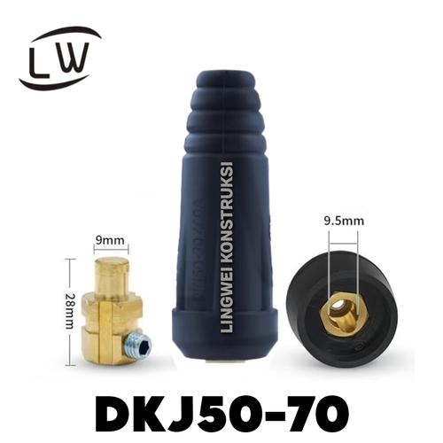 [EZM.1290532] KONEKTOR KABEL LAS MALE FEMALE DKJ50-70 / CONNECTOR SOCKET CABLE 50-70
