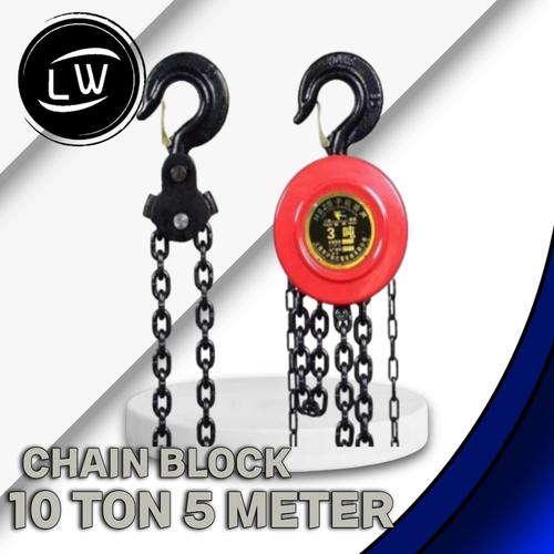 [EZM.1290550] CHAIN BLOCK 10 TON 6 METER / CHAIN HOIST KATROL KEREKAN GANTUNG MANUAL 10 TON 6 METER