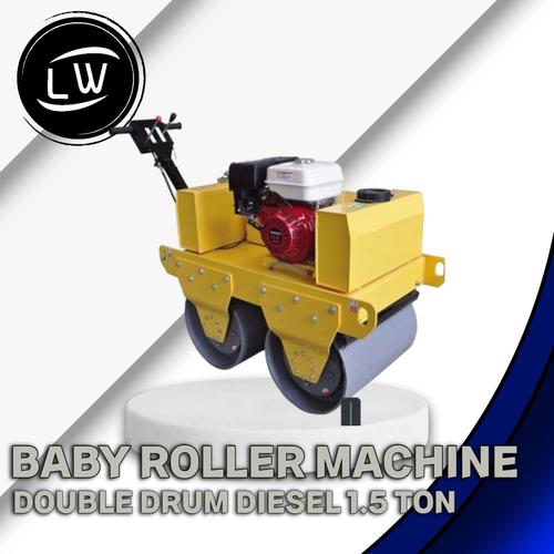 [EZM.1290732] MESIN BABY ROLLER DOUBLE DRUM MESIN PEMADAT ASPAL DIESEL 2,5 TON