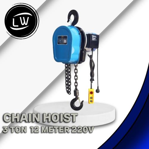 [EZM.1290833] ELECTRIC CHAIN HOIST 3 TON 12 METER 1 PHASE 220V / CHAIN BLOCK ELEKTRIK 3 TON 12 METER 1 PHASE 220V