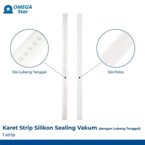 [EZO.9800020] Karet Strip Silikon Sealing Vakum Omega Star (dengan lubang tanggal)