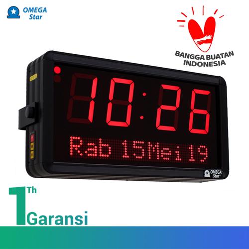 [EZO.9800048] JAM DIGITAL DINDING PLUS TANGGAL/OMEGA STAR