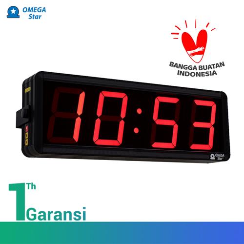 [EZO.9800054] JAM DIGITAL DINDING 7 SEGMENT 4 INCH BINGKAI ALUMUNIUM- OMEGA STAR