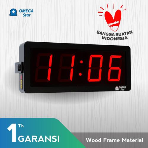 [EZO.9800070] Jam Digital Dinding Kayu 4 Inch / Wooden Clock Modern Minimalist