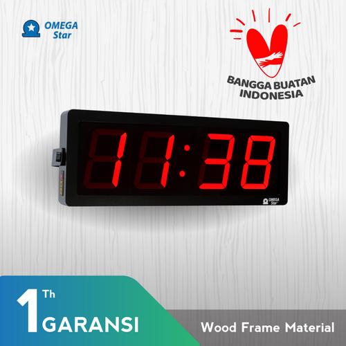 [EZO.9800071] Jam Digital Dinding Kayu 3inch/Wooden Digital Clock Modern Minimalist