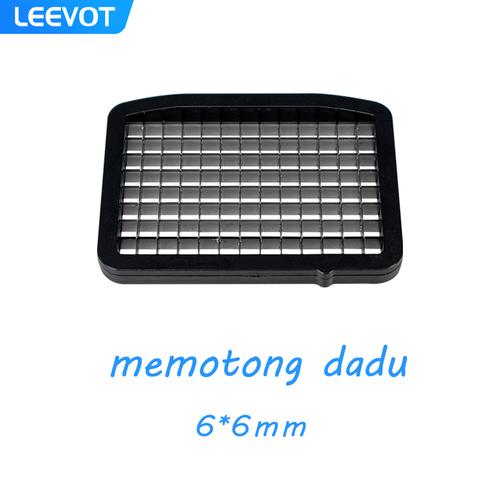 [EZO.9900016] LEEVOT Mesin Potong Sayuran Memotong dadu 8x8mm 10x10mm 6x6mm 12x12