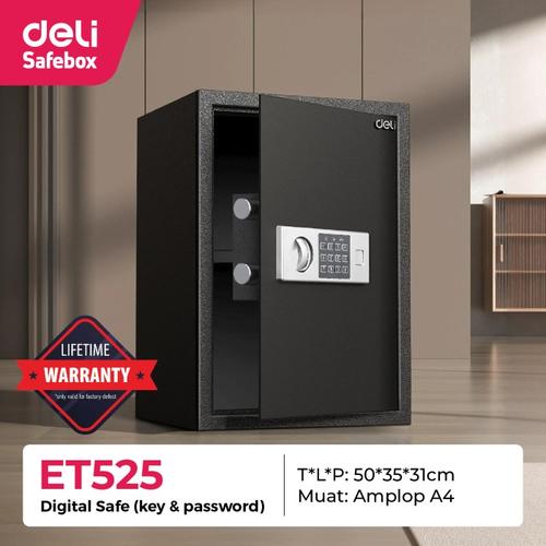 [EZO.7200061] Brankas Digital DELI ET 525 / Digital Safe Box / Cash Box Uang ET525