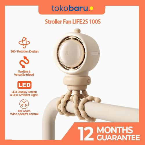 [EZO.7200081] Jisulife Stroller Fan Life2S 100S 5000 mAh
